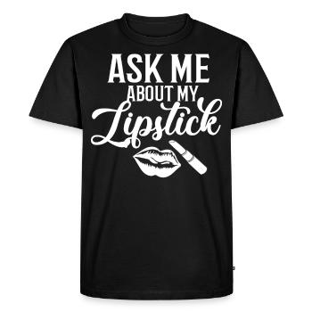 Rouge à lèvres Lèvres Rouges Make up Artiste - T-shirt Premium bio Homme - noir - Devant - Nico (187cm)