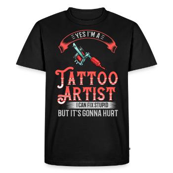 Tattoo Tattoo Tattoo Machine Tattoo Machine - Men's Premium Organic T-Shirt - black - Front - Nico (187cm)