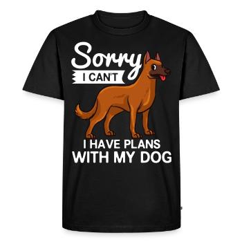 Belge Malinois chien chiot propriétaire amoureux - T-shirt Premium bio Homme - noir - Devant - Nico (187cm)