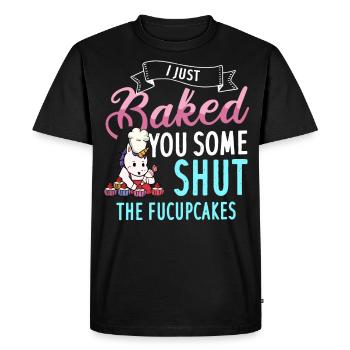 Shut The Fucupcake Licorne cupcake - T-shirt Premium bio Homme - noir - Devant - Nico (187cm)