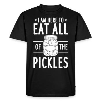 Concombre d’épices Dill Cornichons Concombre - T-shirt Premium bio Homme - noir - Devant - Nico (187cm)