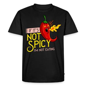 Piment piquant Jalapeno Habanero Poivre - T-shirt Premium bio Homme - noir - Devant - Nico (187cm)