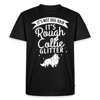 Long cheveux collie chiot chiot propriétaire propriétaire - T-shirt Premium bio Homme - noir - Devant - Nico (187cm)