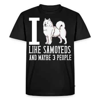 Samojede chien chiot propriétaire propriétaire amant - T-shirt Premium bio Homme - noir - Devant - Nico (187cm)