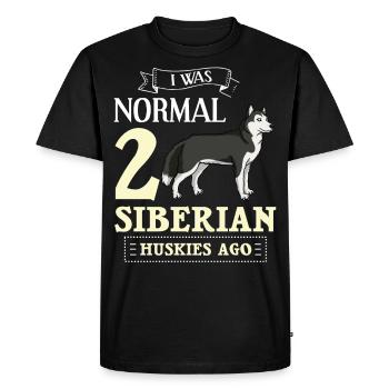 Siberian husky chiot chiots propriétaires amant - T-shirt Premium bio Homme - noir - Devant - Nico (187cm)