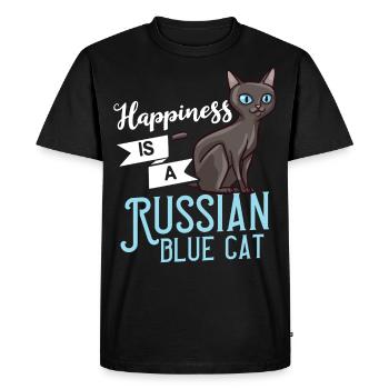 Russe chat chat de chat domestique chat chat propriétaire - T-shirt Premium bio Homme - noir - Devant - Nico (187cm)