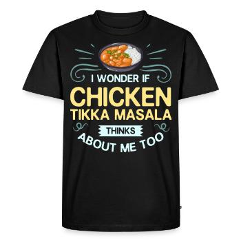 Chicken tikka masala CTM Indian food curry - Men's Premium Organic T-Shirt - black - Front - Nico (187cm)