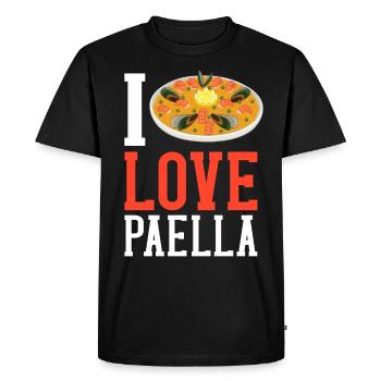 Paella Espagne Valenciana Poêle Cuisine espagnole - T-shirt Premium bio Homme - noir - Devant - Nico (187cm)