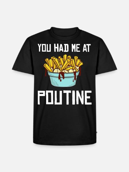 Poutine Fries Canada Food Recipe - Men's Premium Organic T-Shirt - black
