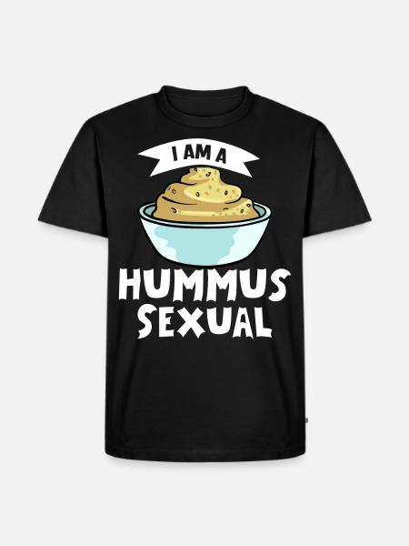 Hummus chickpea recipes Black bean - Men's Premium Organic T-Shirt - black