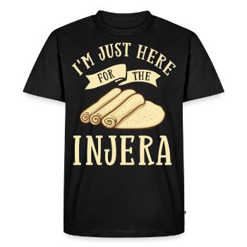 Injera Pain de pain recette Éthiopie Érythrée - T-shirt Premium bio Homme - noir - Devant - Nico (187cm)