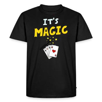 Zaubertrick Magier Zauberer Zaubern Zauberei - Männer Premium Bio T-Shirt - Schwarz - Vorne - Nico (187cm)
