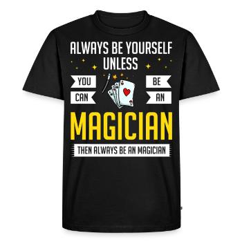 Magie magique Magie Magique Magie - T-shirt Premium bio Homme - noir - Devant - Nico (187cm)