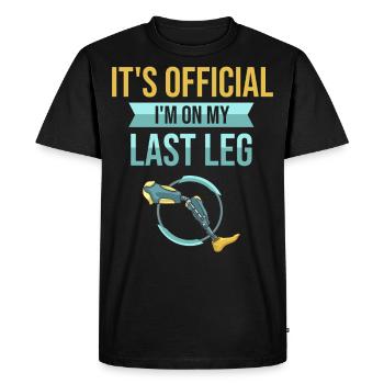 Prothèse de jambe Amputé de la jambe - T-shirt Premium bio Homme - noir - Devant - Nico (187cm)