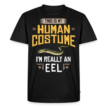 Anguille électrique Poissons Zitteraale Murènes Serpent - T-shirt Premium bio Homme - noir - Devant - Nico (187cm)