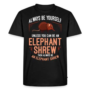 Moignon Africain Sengi souris de souris sauteuse Animal - T-shirt Premium bio Homme - noir - Devant - Nico (187cm)