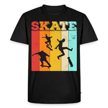 Skate, skaten, Skater, Skateboard - T-shirt Premium bio Homme - noir - Devant - Nico (187cm)
