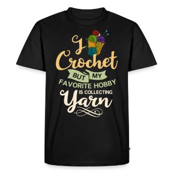 Crochet Knitting Knitting Needles Crochet Needle - Men's Premium Organic T-Shirt - black - Front - Nico (187cm)