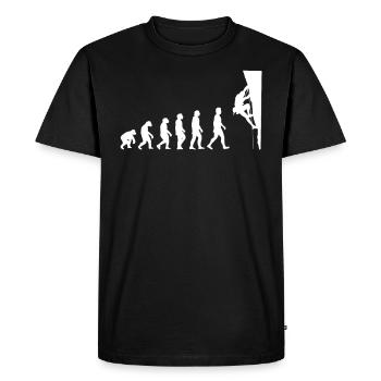 Evolution Escalade Bloc Grimpeurs Montagnes Grimpeur - T-shirt Premium bio Homme - noir - Devant - Nico (187cm)