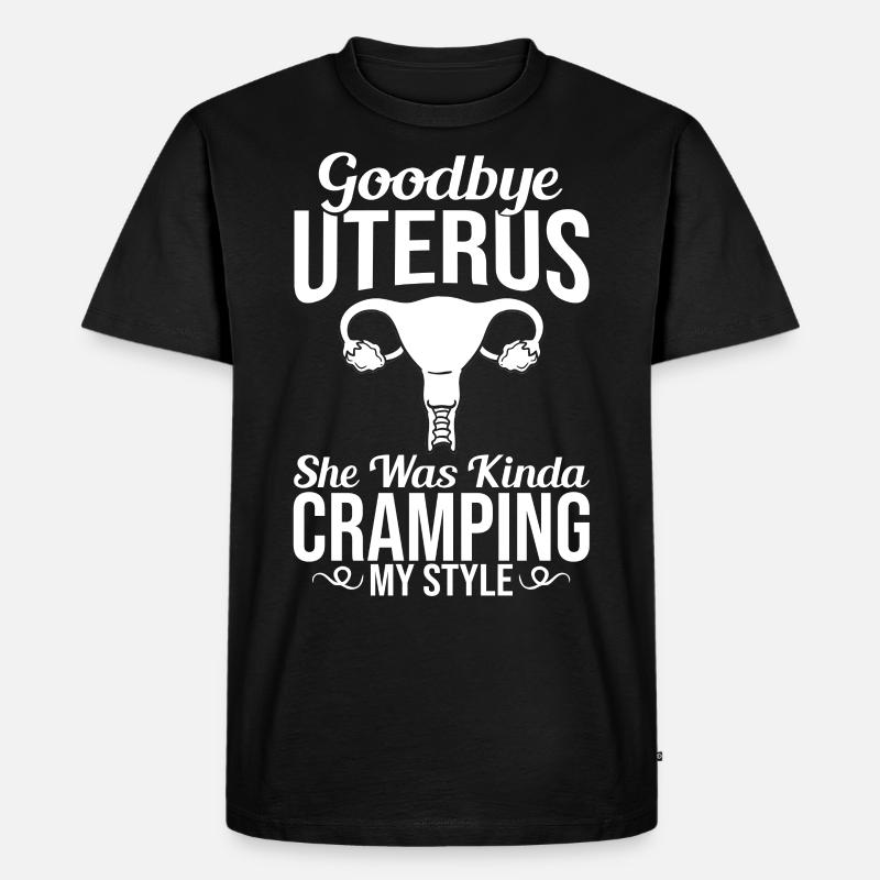 Hysterektomie Gebärmutter Operation Entfernung - Männer Premium Bio T-Shirt - Schwarz