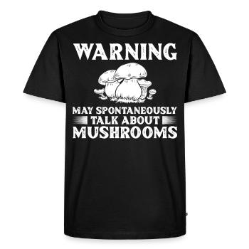 Cueillette de champignons Cueillette de champignons Science des champignons - T-shirt Premium bio Homme - noir - Devant - Nico (187cm)