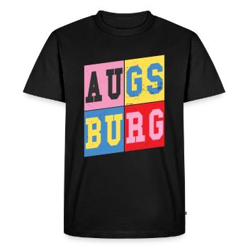 Augsburg Germany City Font Retro Home - Men's Premium Organic T-Shirt - black - Front - Nico (187cm)