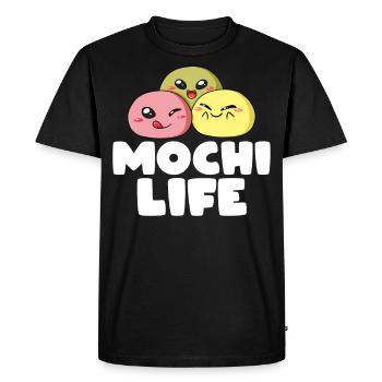 Boulettes de gâteau de riz indonésiennes Mochi - T-shirt Premium bio Homme - noir - Devant - Nico (187cm)
