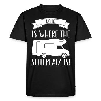 La maison est l’endroit où l’emplacement est camping camping-car - T-shirt Premium bio Homme - noir - Devant - Nico (187cm)