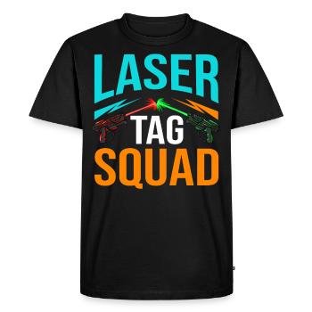 Laser Tag Laser Tag Laser Game Joueur de laser - T-shirt Premium bio Homme - noir - Devant - Nico (187cm)