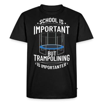 Trampoline Trampoline gymnastique Trampoline saut - T-shirt Premium bio Homme - noir - Devant - Nico (187cm)