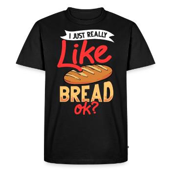 Boulanger de pain Cuisson Boulanger de pain Débutant - T-shirt Premium bio Homme - noir - Devant - Nico (187cm)