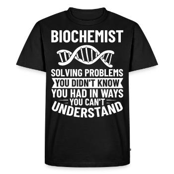 Biochemistry Biological Biochemists Physiological - Men's Premium Organic T-Shirt - black - Front - Nico (187cm)