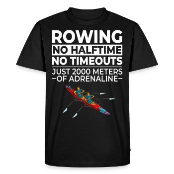 Rowing Funny Paddle Rowing Rowing Boat Rower - Men's Premium Organic T-Shirt - black - Front - Nico (187cm)