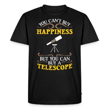 Astronomie Astronomie Astronomie Télescope Espace - T-shirt Premium bio Homme - noir - Devant - Nico (187cm)