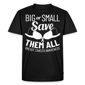 Cancer du sein Ruban Cancer du sein Rose Cancer du sein - T-shirt Premium bio Homme - noir - Devant - Nico (187cm)