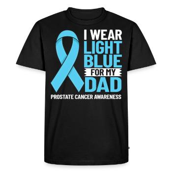 Prostate Cancer Prostate Cancer Chemo - Men's Premium Organic T-Shirt - black - Front - Nico (187cm)