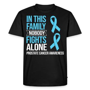Prostate Cancer Prostate Cancer Chemo - Men's Premium Organic T-Shirt - black - Front - Nico (187cm)