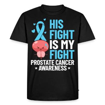 Prostate Cancer Prostate Cancer Chemo - Men's Premium Organic T-Shirt - black - Front - Nico (187cm)