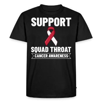 Carcinome de la tête et du cou Ruban Chimio - T-shirt Premium bio Homme - noir - Devant - Nico (187cm)