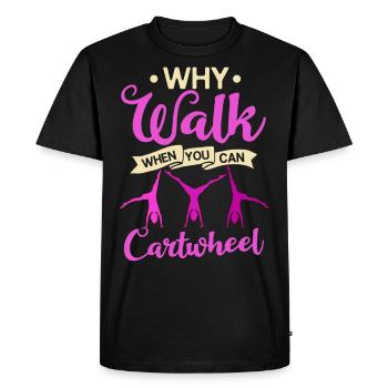 Cartwheel Gymnastics Wheel Stroke Gymnastics Gymnast - Men's Premium Organic T-Shirt - black - Front - Nico (187cm)