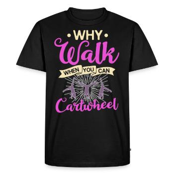 Cartwheel Gymnastics Wheel Stroke Gymnastics Gymnast - Men's Premium Organic T-Shirt - black - Front - Nico (187cm)