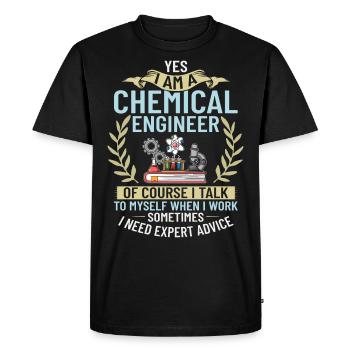 Chemical Engineer Chemical Engineering Science - Men's Premium Organic T-Shirt - black - Front - Nico (187cm)