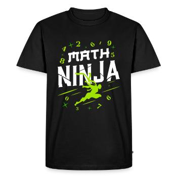 Math Ninja Math Kids Saying Jeu de Pun - T-shirt Premium bio Homme - noir - Devant - Nico (187cm)