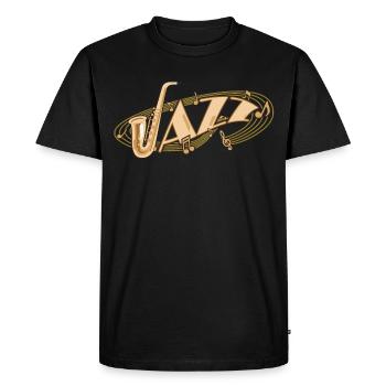 Jazz Music Saxophone - T-shirt Premium bio Homme - noir - Devant - Nico (187cm)