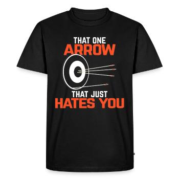 arc - Men's Premium Organic T-Shirt - black - Front - Nico (187cm)