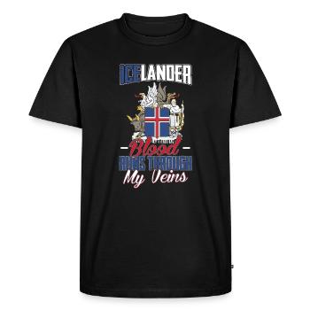 Islande - T-shirt Premium bio Homme - noir - Devant - Nico (187cm)