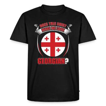 Géorgie - T-shirt Premium bio Homme - noir - Devant - Nico (187cm)