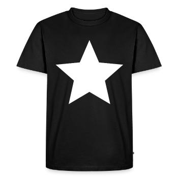 Étoiles blanches - T-shirt Premium bio Homme - noir - Devant - Nico (187cm)