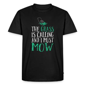 Tondeuse à gazon - T-shirt Premium bio Homme - noir - Devant - Nico (187cm)