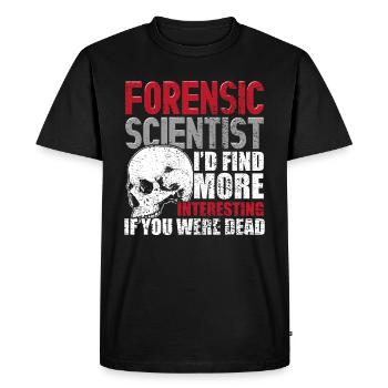Medical Examiner - Men's Premium Organic T-Shirt - black - Front - Nico (187cm)